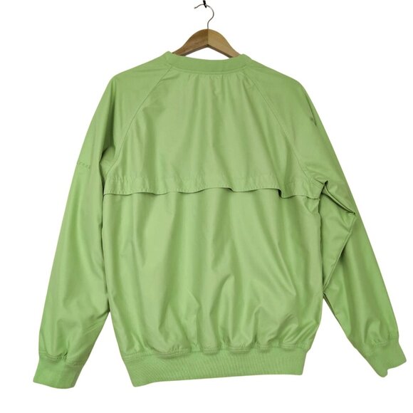 Raes Creek Pullover Windbreaker Womens M Green Golf Vented V-Neck Long Sleeve - Picture 2 of 10
